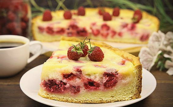 Tarte gélifiée Tsvetaevsky aux framboises