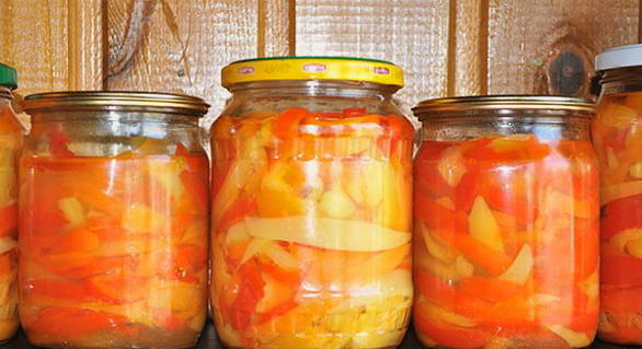 Pickled chopped peppers for the winter