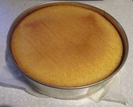 Sponge cake with condensed milk