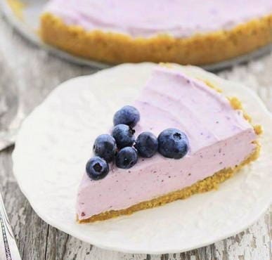 No baked blueberry cheesecake