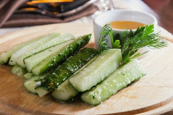 Korean cucumbers for the winter without carrots