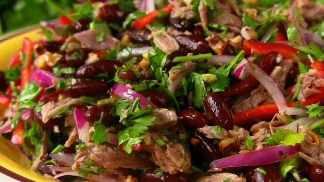 Salade de boeuf et haricots