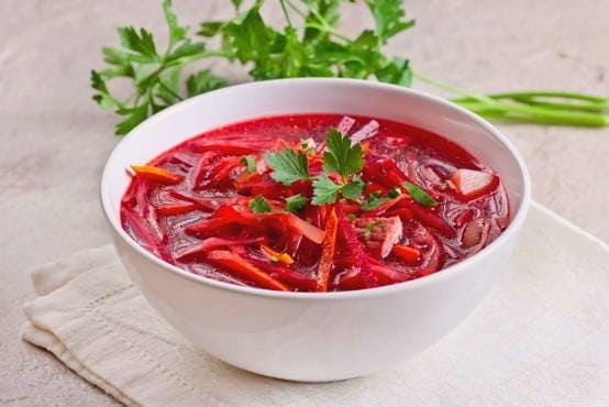 Beetroot with meat